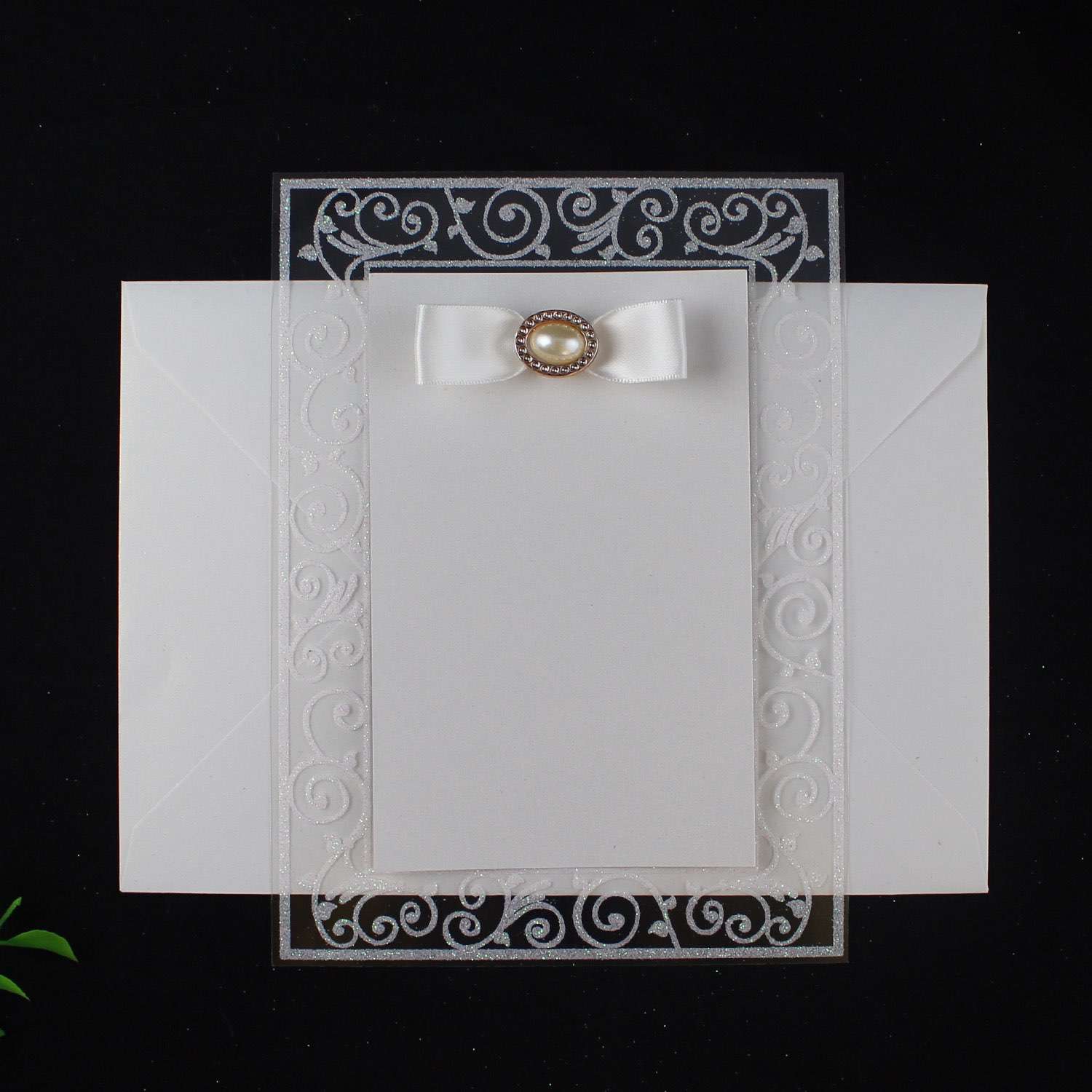 Transparent Glitter Plastic Invitation Card Wedding Card Customized 